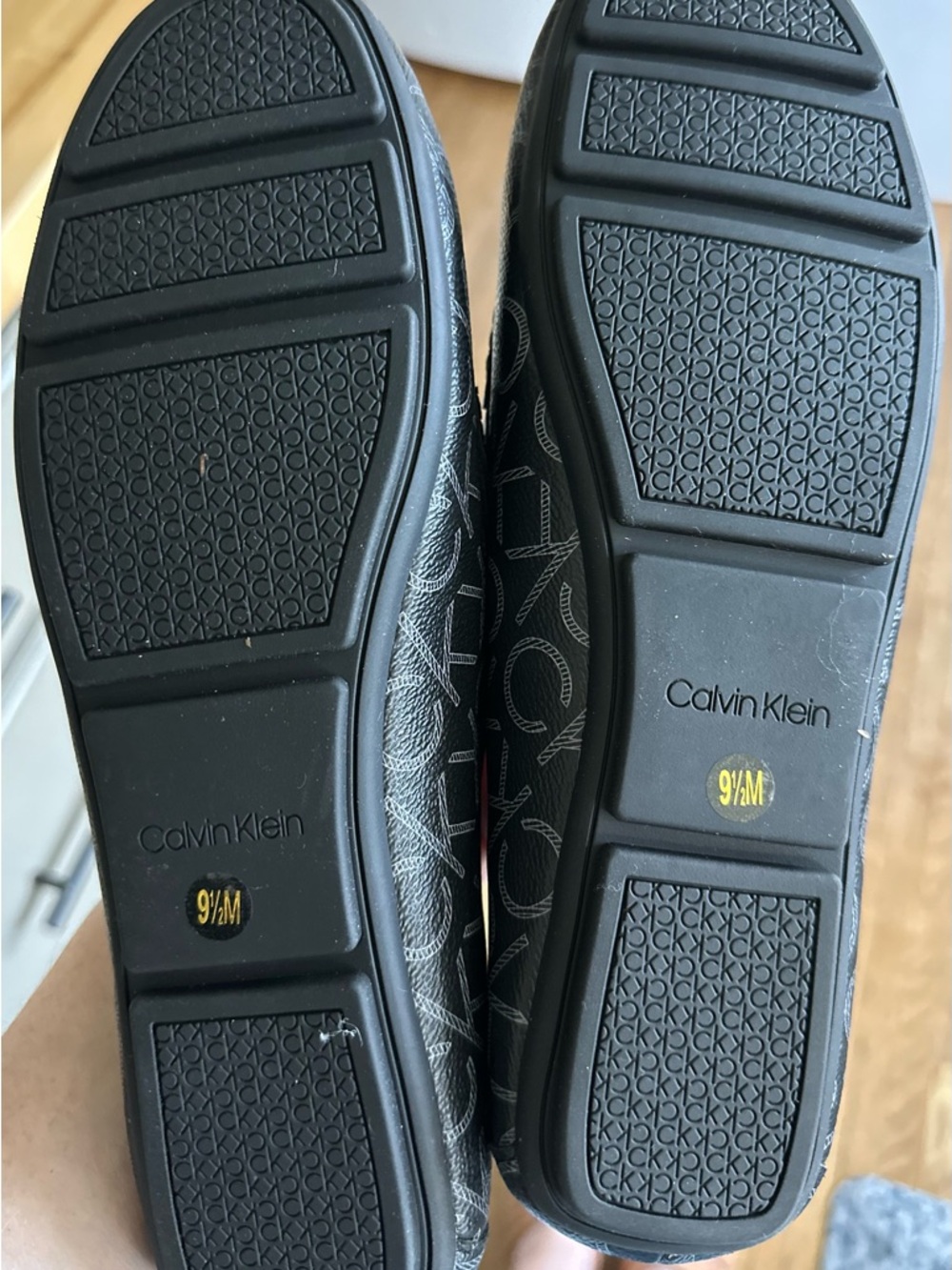 Calvin Klein Black Logo Loafers with Silver-Tone Buckle - Picture 5 of 7